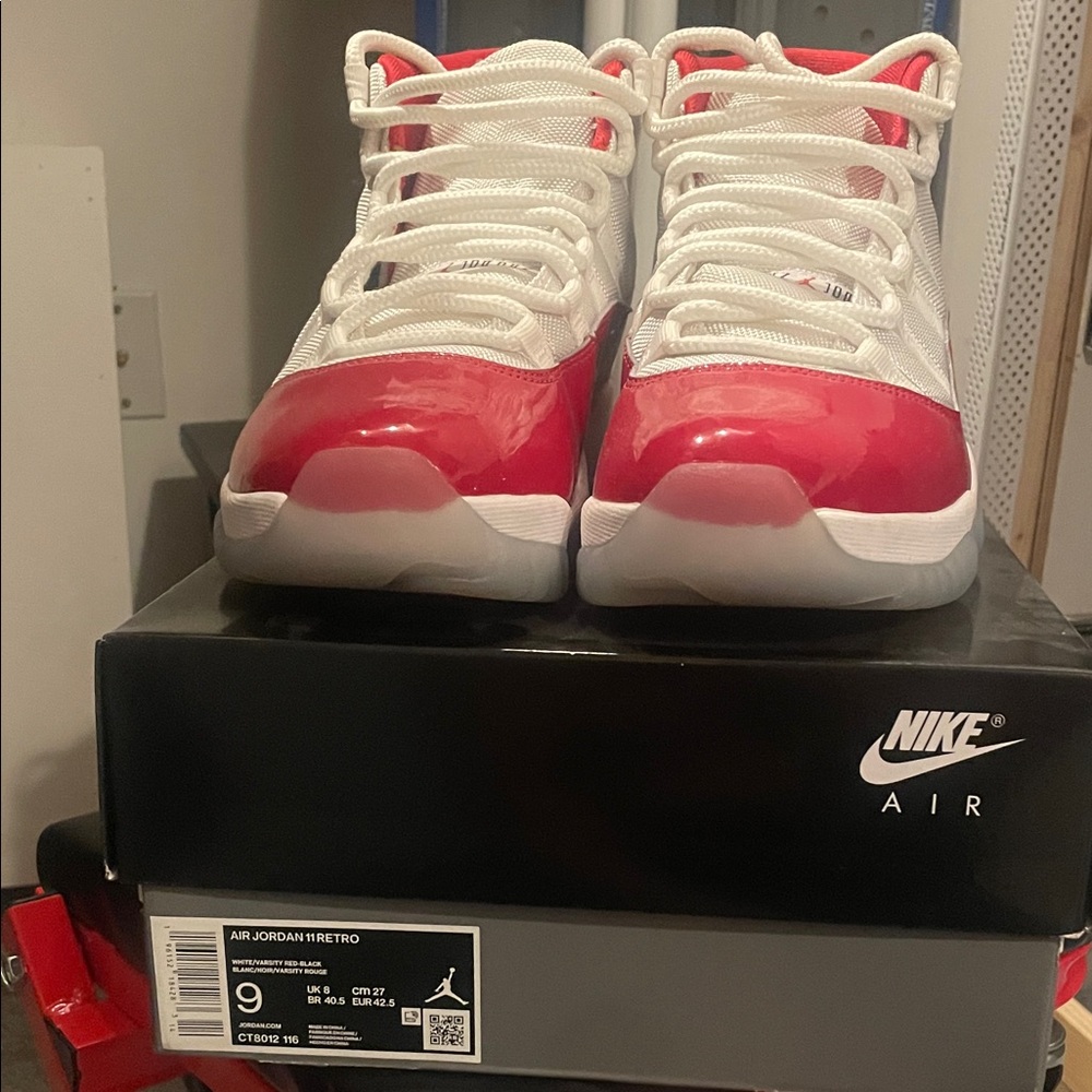 Nike Air Jordan Men Sneakers - Red and White